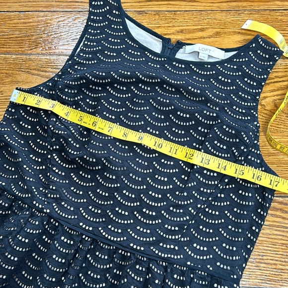 Ann Taylor LOFT sleeveless black cutout style dress. Back zipper. Size 10. - Picture 5 of 10